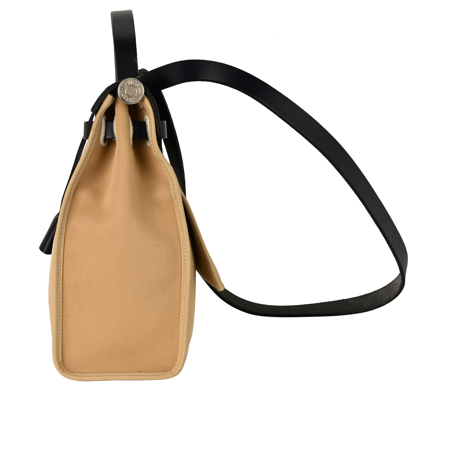 HerBag 31, &pound;1,800, Handbags, Beige/Navy, Canvas/Leather, Bottom view